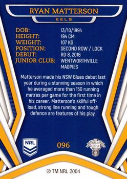 2023 NRL Traders Titanium #096 Ryan Matterson Back